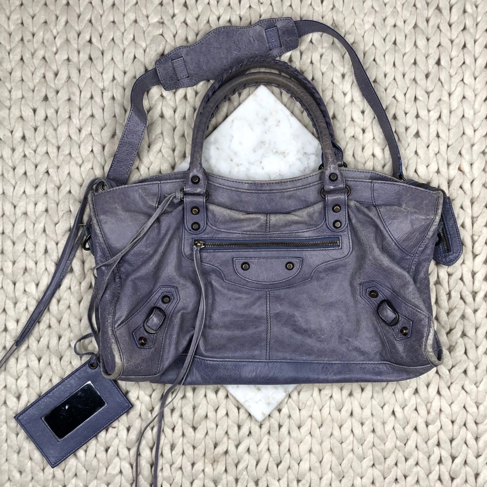 Balenciaga Classic City Moto Bag Tote Grey - Picture 1 of 10